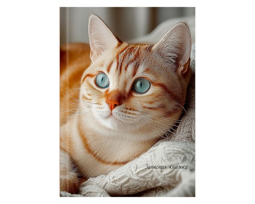 Записная книжка А6 48л. "Уютные котики" 7БЦ, глянц. ламин., цвет. мелов. обл