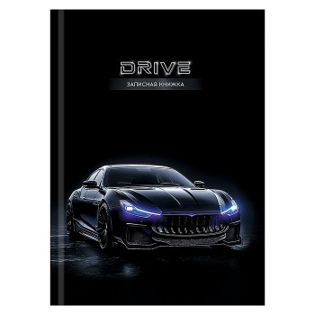 Записная книжка А7 48л. "Черный автомобиль" перепл. 7БЦ, глянц. ламинация