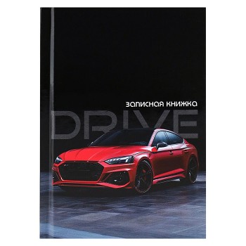 Записная книжка А7 64л. "Красный автомобиль" перепл. 7БЦ, глянц.ламинация