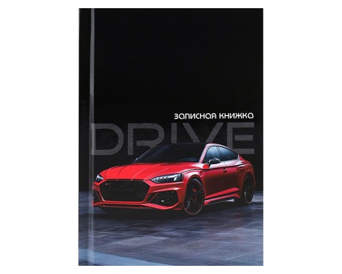 Записная книжка А7 64л. "Красный автомобиль" перепл. 7БЦ, глянц.ламинация