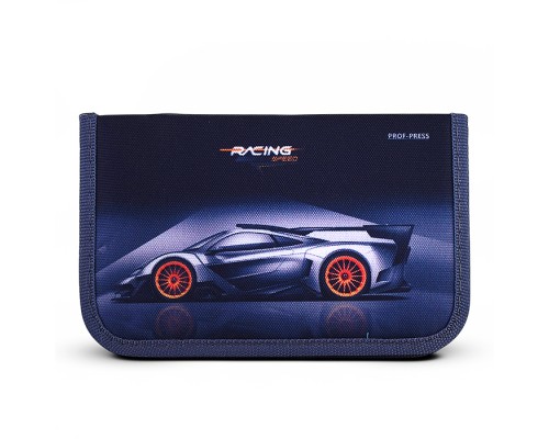 Пеналы 1-секц, большие, печать на ткани "Авто с оранжевыми дисками" (190х115)