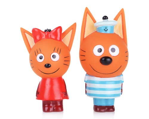 Игрушка для ванны "Три Кота" (Карамелька и Коржик) в сетке