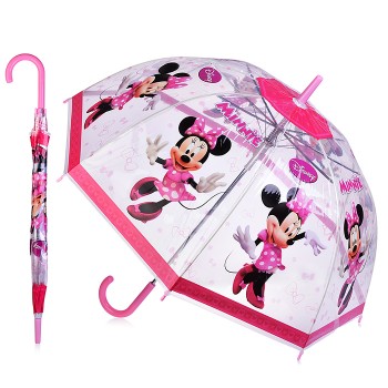Зонт детский "Минни маус" 60см, прозрачный, полуавтомат