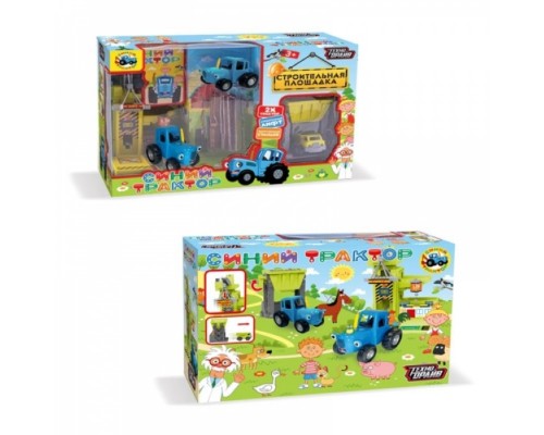 Парковка "Синий трактор" в коробке 33*11*23 см