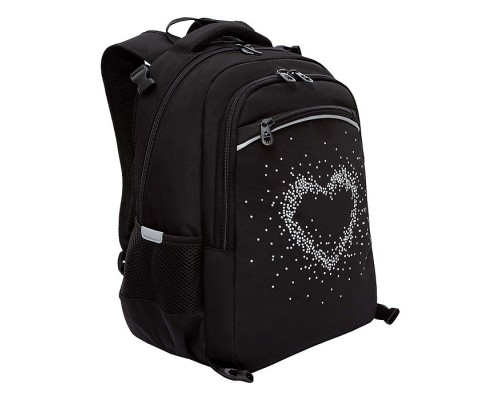 Рюкзак школьный с мешком (черный - белый)