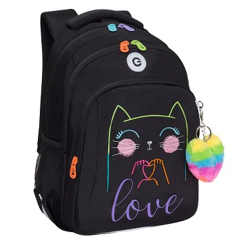 Рюкзак школьный с обвесом (/1 черный)