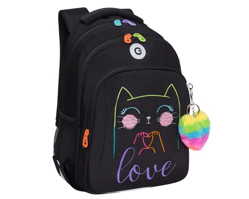 Рюкзак школьный с обвесом (/1 черный)