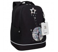 Рюкзак школьный с картхолдером на держателе (/1 черный - кристалл)