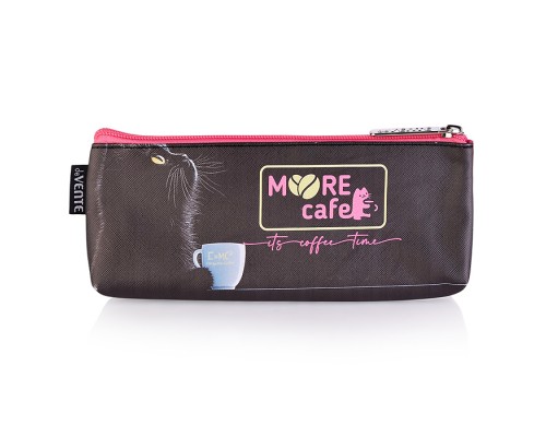 Пенал "MooreCafe" 210x80x35 мм треугольный, антивандальная искусственная кожа с тиснением до -40C, отделение на молнии сверху, треугольный для 45 предметов, полноцветная печать