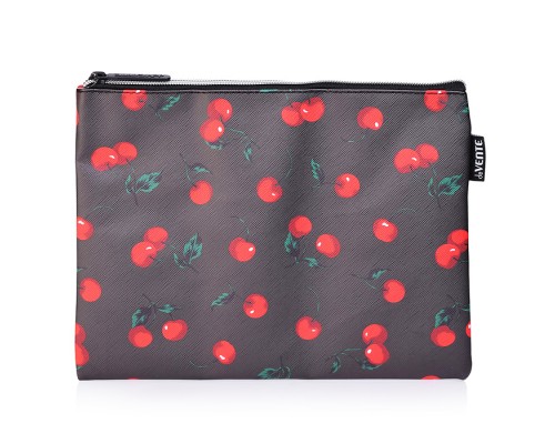 Папка для тетрадей "Limited Edition Very Cherry" A5 (270x205x10 мм), антивандальная искусственная кожа с тиснением (до -40C), отделение на молнии сверху, репсовая петля, полноцветная печать
