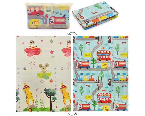 Коврик развивающий "Автобус/Самолетики" (120*180*0.8см.) EVA