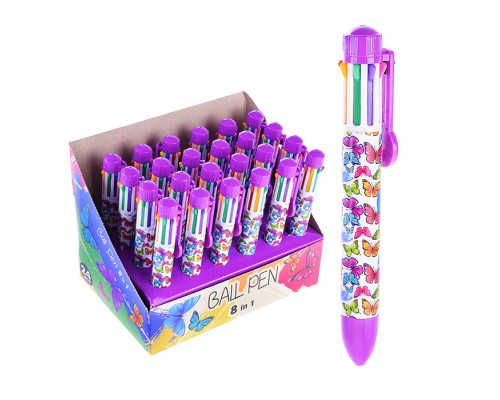 Ручка шариковая-автомат  8-цветная