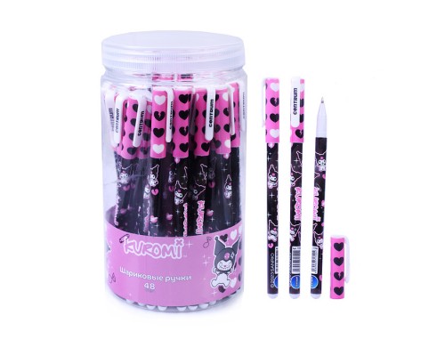 Ручка шариковая Kuromi, цвет чернил синий, 0,7 мм, в друме