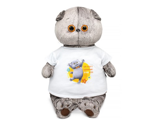 Кот Басик в футболке с принтом "Мультсериал"