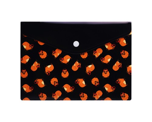 Папка для школьных тетрадей пластиковая "Крутая капибара" полипропилен, формат А5, 24x17 см