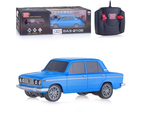 Машина р/у ВАЗ-2106 18 см, (свет, син.) в коробке