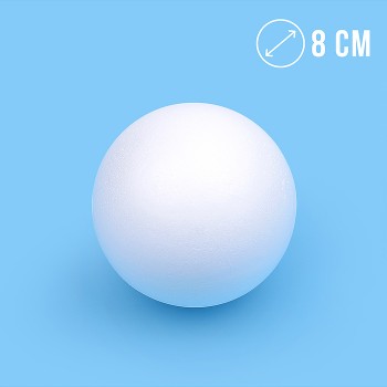 Шар пенопластовый ф8см