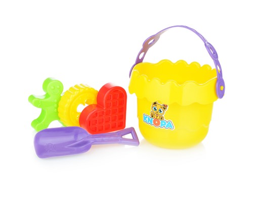 Песочный набор "Коврижка" (ведро, 3 формочки, совок)