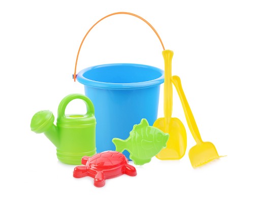 Комплект "Большой" (лопатка+грабли и 2 формочки с лейкой мал)