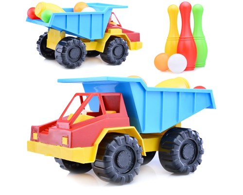 Грузовик Карьерный + 3 кегли+2 шара