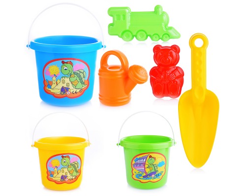 Комплект "Мини" (совок+2 формочки с лейкой мал.)