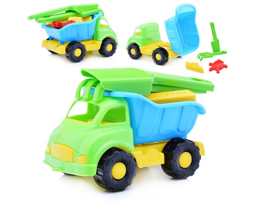 Авто Мини Самосвал + Песочный набор (2фор.+лоп.+гр.)