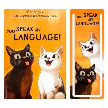 Тетрадь для изучения иностранных слов "Два кота" А6, 32 л.