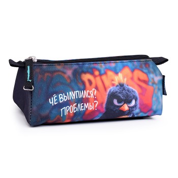 Пенал школьный "Опасный птенец" без наполнения, 20х8,5х6,5 см, полиэстер