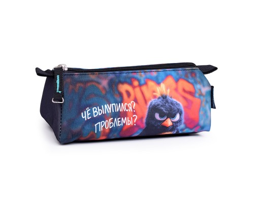 Пенал школьный "Опасный птенец" без наполнения, 20х8,5х6,5 см, полиэстер