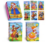 IQ кубики. 6 кубиков в поддончике. Русские сказки . 3+