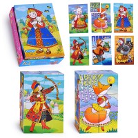 IQ кубики. 6 кубиков в поддончике. Русские сказки . 3+