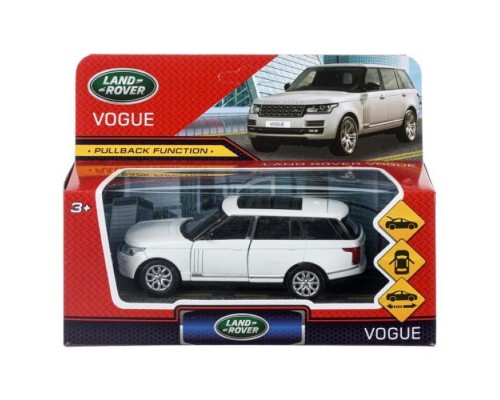 Машина металл Range Rover Vogue длина 12 см, двер, багаж, инерц, белый