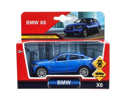 Модель металл BMW X6 10 см, двери, инерция