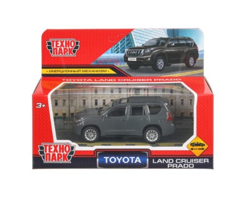 Машина металл Toyota Land Cruiser Prado 10,5 см, инерц, мокрый асфальт