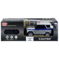 Машина р/у Uaz Hunter Полиция 18 см, свет, серебряный