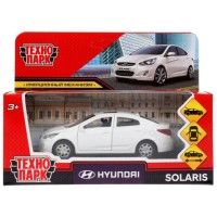 Машина металл Hyundai Solaris, 12 см, двери, багажн, инерц, белый