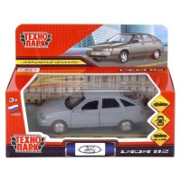 Машина металл Ваз-2112 12 см, двери, багаж, серый