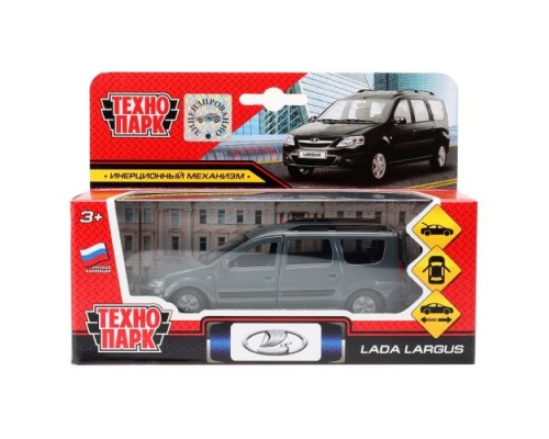 Машина металл Lada Largus длина 12 см, двери, багаж, инерц,