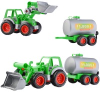 Фермер-техник, трактор-погрузчик с цистерной (в сеточке)