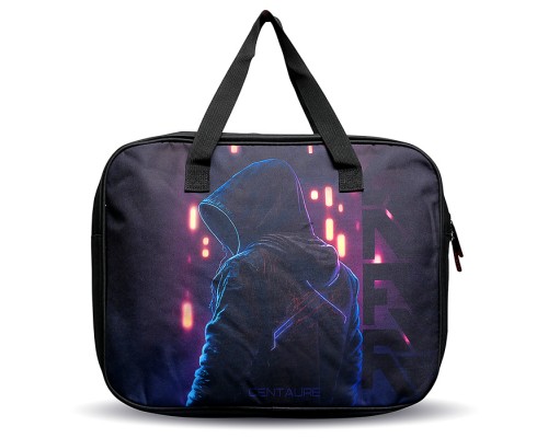 Папка для тетрадей, ИЗО и технологии "Centaur" A4 (36x28x8 см), плотный износостойкий полиэстер с водоотталкивающей пропиткой, отделение на молнии с внутренним карманом, с текстильными ручками увеличенной длины 28 см, с текстильным расширением 8