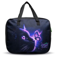 Папка для тетрадей, ИЗО и технологии "Magic Dream" A4 (36x28x8 см), плотный износостойкий полиэстер с водоотталкивающей пропиткой, отделение на молнии с внутренним карманом, с текстильными ручками увеличенной длины 28 см, с текстильным расширени