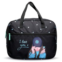 Папка для тетрадей, ИЗО и технологии "K-Pop Heartbeat" A4 (36x28x8 см), плотный износостойкий полиэстер с водоотталкивающей пропиткой, отделение на молнии с внутренним карманом, внешний карман на молнии, с текстильным расширением 8 см, с текстил