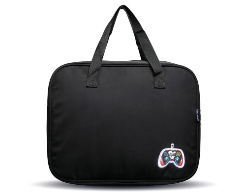 Папка для тетрадей, ИЗО и технологии "Game Monster" A4 (36x28x8 см), плотный износостойкий нейлон с водоотталкивающей пропиткой, отделение на молнии с внутренним карманом, с текстильными ручками увеличенной длины 28 см, с текстильным расширением