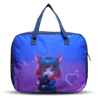 Папка для тетрадей, ИЗО и технологии "Friends Forever" A4 (36x28x8 см), плотный износостойкий полиэстер с водоотталкивающей пропиткой, отделение на молнии с внутренним карманом, с текстильными ручками увеличенной длины 28 см, с текстильным расши