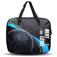 Папка для тетрадей, ИЗО и технологии "Next Level Football" A4 (36x28x8 см), плотный износостойкий полиэстер с водоотталкивающей пропиткой, отделение на молнии с внутренним карманом, с текстильными ручками увеличенной длины 28 см, с текстильным р