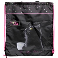 Сумка для сменной обуви "MooreCafe" 38x43 см, влагонепроницаемый полиэстер, 1 отделение, на веревочной завязке, с текстильными ручками, полноцветная печать