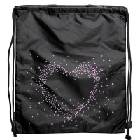 Сумка для сменной обуви "My Heart" 38x43 см, влагонепроницаемый полиэстер, 1 отделение, на веревочной завязке, с текстильными ручками, полноцветная печать