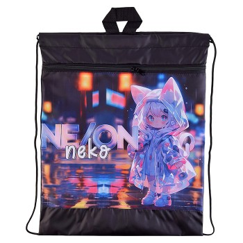 Сумка для обуви с петлей, карман на молнии 470/370 "Neko"