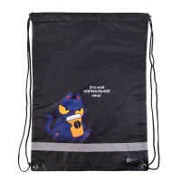 Мешок для обуви "Кот с кофе" 1 отделение, 36x48 см, полиэстер