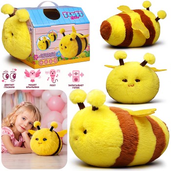 Пчела "Мия" (двигаются глаза, машет крыльями, записывает, поет) в коробке